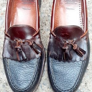 Allen Edmonds Black Leather Tassel Fringe Loafers